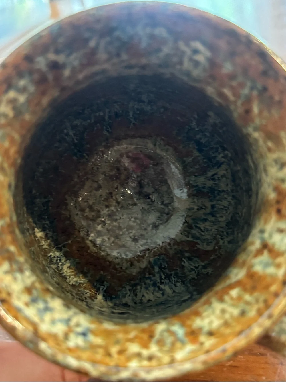 Handmade Speckled Ceramic Mug - Brown & Green